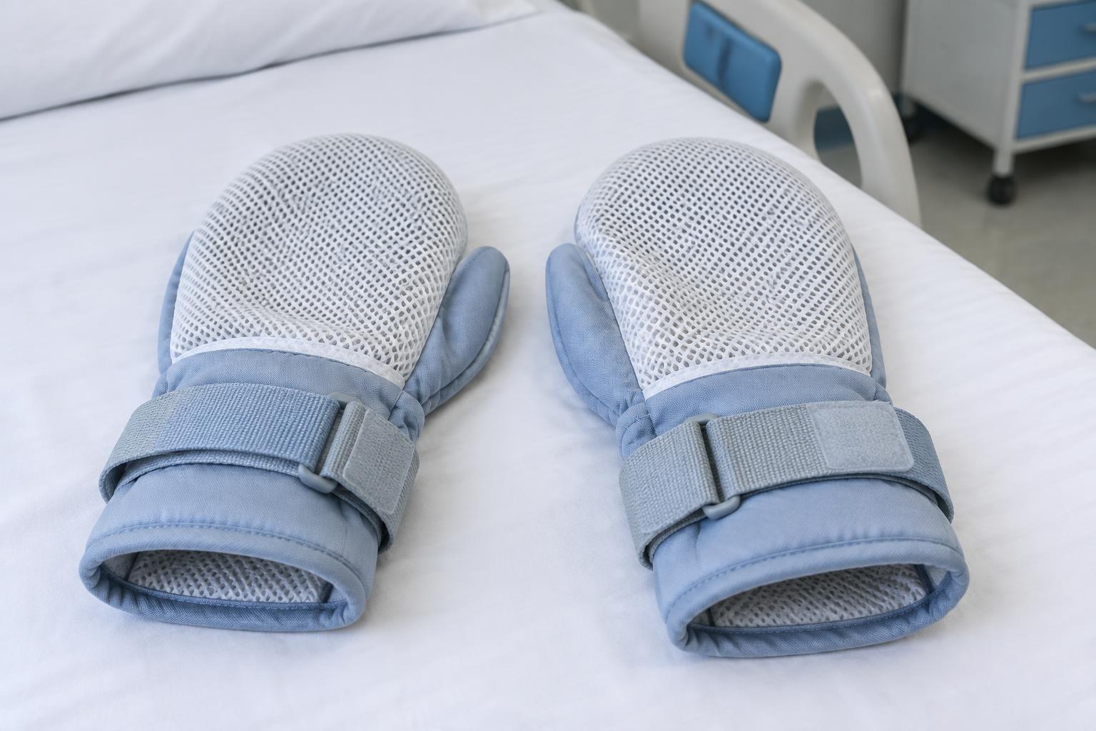 Mittens (hand control mitts) — hospital equipment