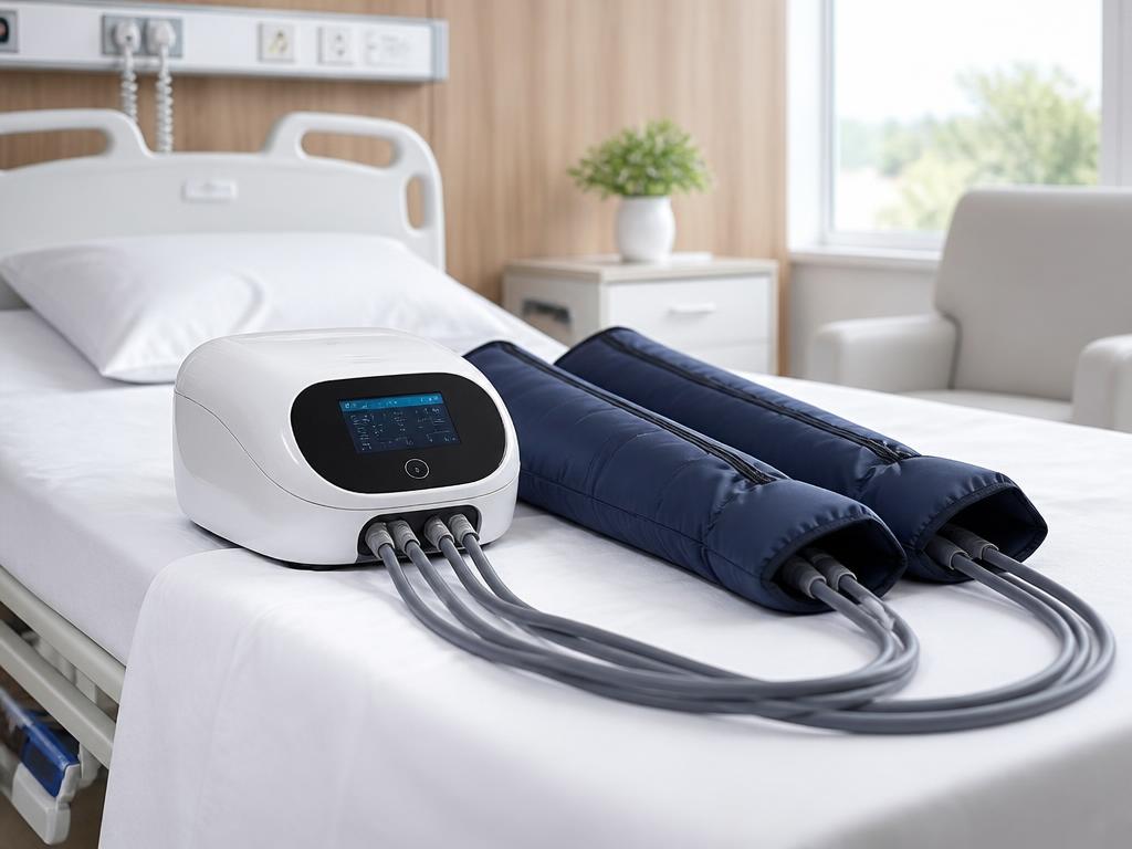 Sequential compression devices (SCDs) — hospital equipment