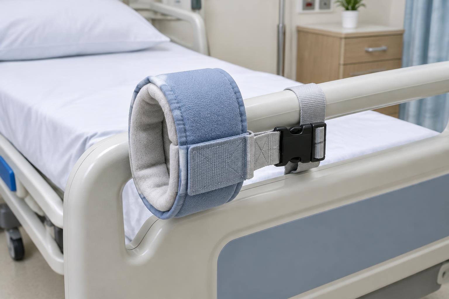 Soft wrist restraints — hospital equipment